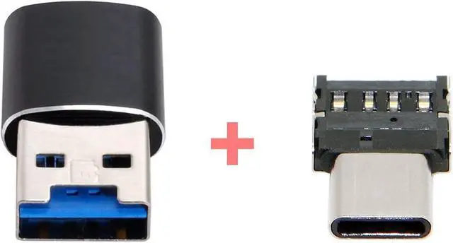 Alt view image 4 of 7 - Xiwai USB 3.0 to Micro SD SDXC TF Card Reader with Micro Type-C USB-C OTG Adapter for Tablet/Cell Phone