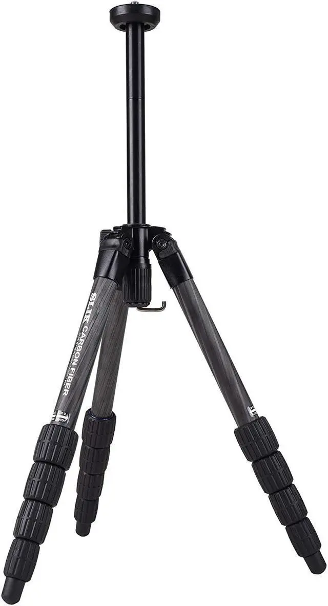 Alt view image 12 of 15 - Slik PRO CF-635 5-Section Carbon Fiber Tripod, 51.5" Max Height, Black