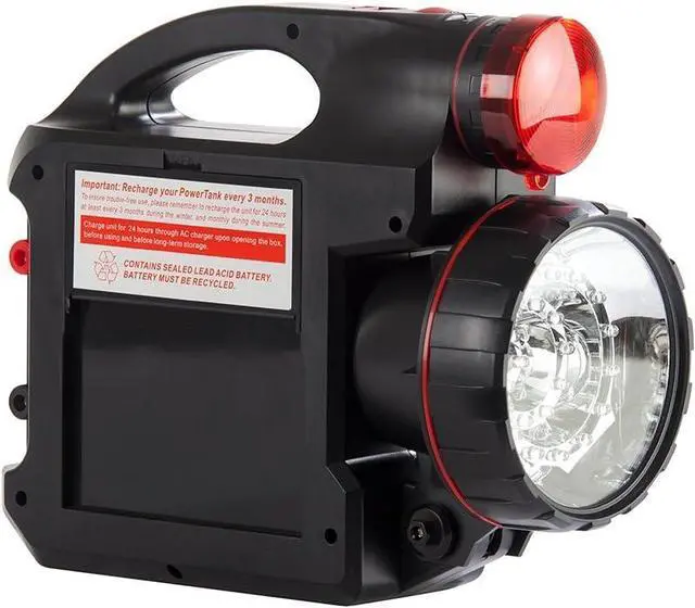 Alt view image 2 of 4 - PowerTank 12 Telescope Battery  Rechargeable Portable 12V Power Supply for Computerized Telescopes  84 Wh Power  Builtin 2 USB Ports, Cigarette Lighter Adapter, Built-in Flashlight