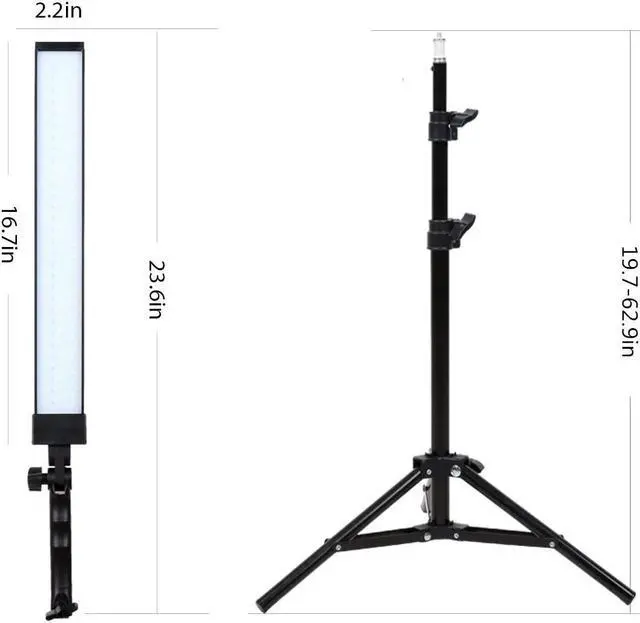 Alt view image 4 of 6 - 180 LED Light Photography Studio LED Lighting Kit Adjustable Light with Light Stand Tripod Photographic Video Fill Light