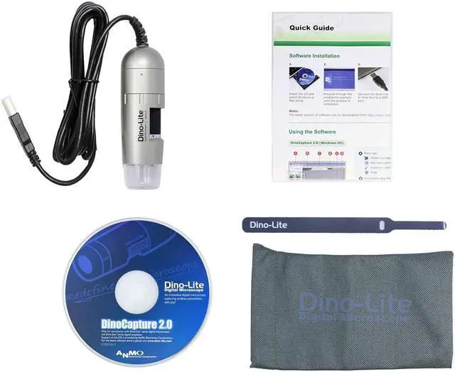 Alt view image 6 of 7 - USB Digital Microscope AM3111-0.3MP, 10x - 50x, 230x Optical Magnification, 8 LEDs