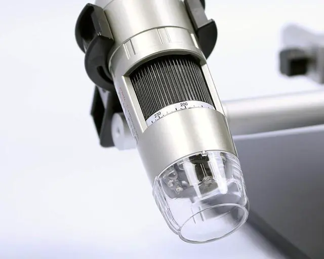 Alt view image 7 of 7 - USB Digital Microscope AM3111-0.3MP, 10x - 50x, 230x Optical Magnification, 8 LEDs