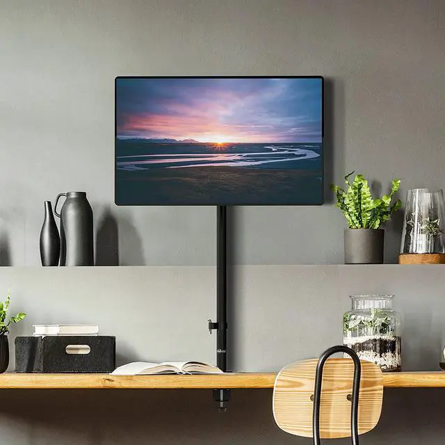 Alt view image 6 of 7 - W Monitor Arm Mount for Desk, Single Extra Tall VESA Computer Desk Mount, Monitor Bracket Mount Stand Single, up to 32 inch, 22 lbs (M001XL), Black