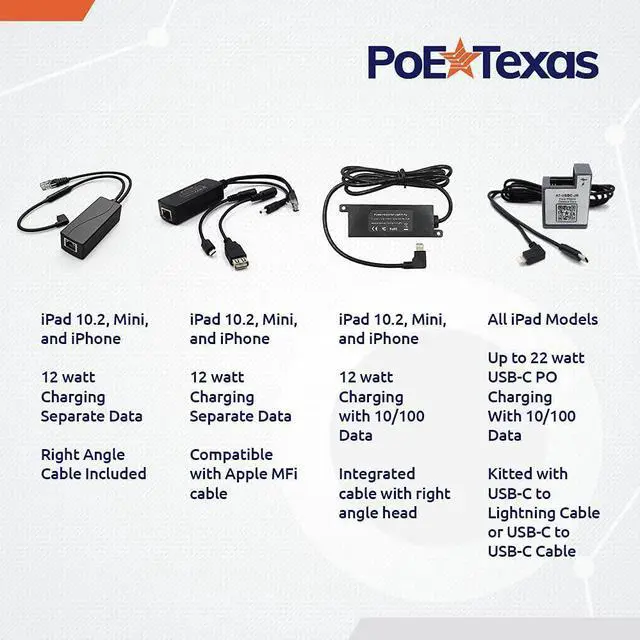 Alt view image 5 of 7 - PoE Texas PoE Power Adapter for USB-A and Micro-USB Compatible Devices Including Apple Cables for POS, Digital Signage, & More - 802.3af POE to 5 Volt Splitter - Extends Power Delivery Up to 328 Feet