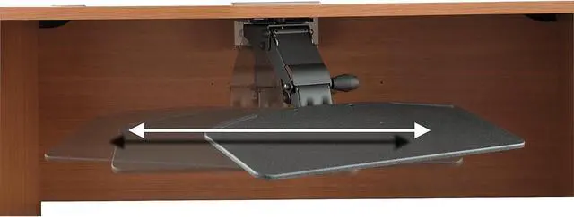 Alt view image 5 of 5 - Articulating Keyboard Tray with Galaxy Finish, Ergonomic Workspace Accessory, Adjustable Office Computer Key Board Support for Home Office