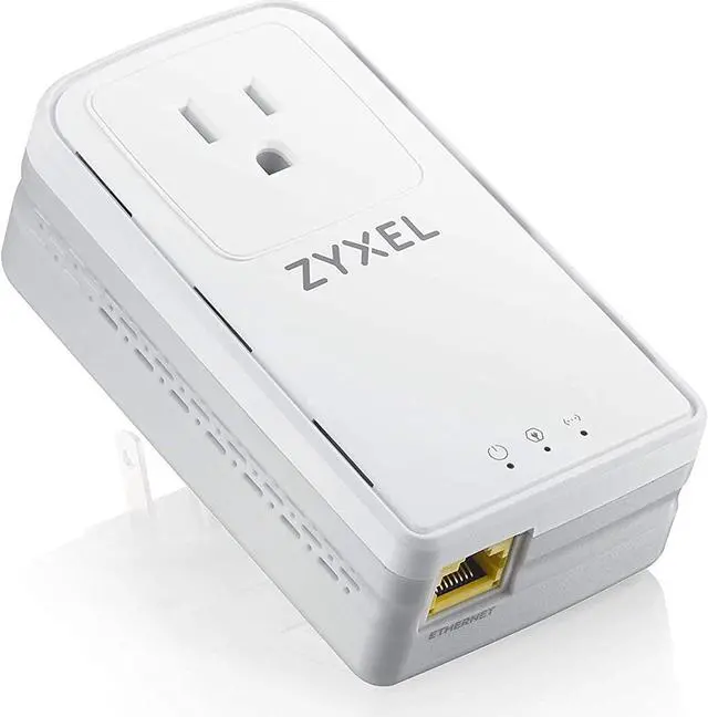 Alt view image 3 of 6 - Zyxel G.hn 2400 Powerline Ethernet Adapter Kit | Pass-Thru Power | Plug & Play | MIMO | Next-Gen G.hn | Gigabit Ethernet | for Smart TVs, On-Line Games, 8K Streaming | Brown Box [PLA6456BBKIT]