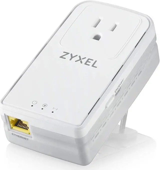 Alt view image 5 of 6 - Zyxel G.hn 2400 Powerline Ethernet Adapter Kit | Pass-Thru Power | Plug & Play | MIMO | Next-Gen G.hn | Gigabit Ethernet | for Smart TVs, On-Line Games, 8K Streaming | Brown Box [PLA6456BBKIT]