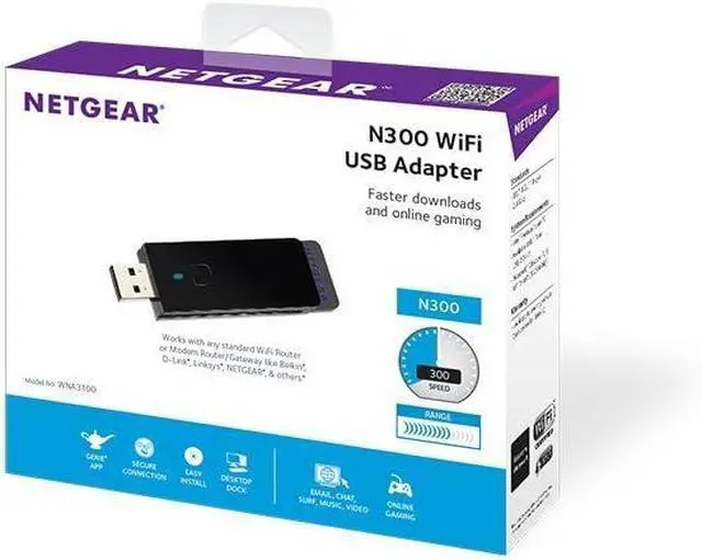 Alt view image 3 of 3 - N300 Wi-Fi USB Adapter (WNA3100)