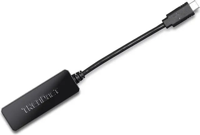 Alt view image 5 of 5 - TRENDnet TUC-ETG, USB Type-C to Gigabit Ethernet LAN Wired Network Adapter for Windows Compatible with Windows 10, Energy Saving, 5 inch length, Black