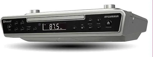 Main image of Xiaogan SKCR2713 Under Counter CD Player with Clock Radio and Bluetooth, Silver