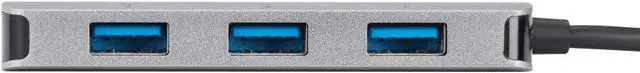 Alt view image 6 of 7 - Targus USB-C Multi-Port Hub with 3X USB-A Ports and 1x USB-C Port with 100W PD Pass-Thru, Gray (ACH229USZ)