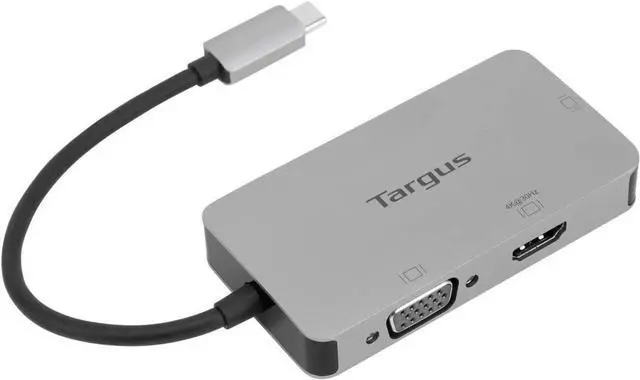Main image of Targus USB-C Single Video Adapter with 4K HDMI/DVI/VGA, Gray (ACA961USZ)