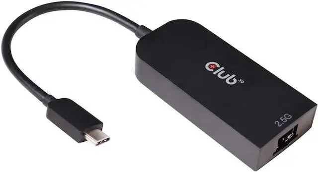 Main image of Club 3D Cac-1520 USB 3.2 Type C to Rj45 2.5 Gigabit LAN Ethernet Cable Adapter Windows 10, 8.1, Mac OSX 10.6 to 10.13