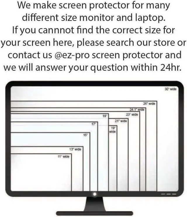 Alt view image 7 of 7 - Privacy Screen Filter for 19 Inches Desktop Computer Monitor, Screen Protector size is 16.1 inch width x 10.1 inch height