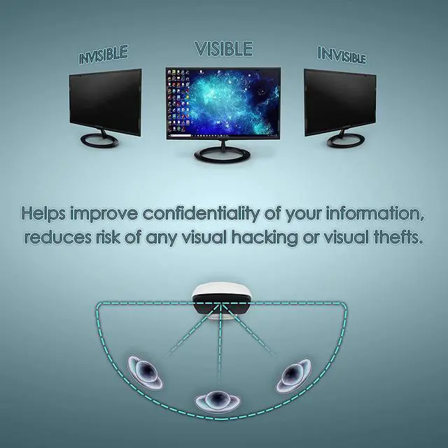 Alt view image 4 of 7 - Privacy Screen Filter for 19 Inches Desktop Computer Monitor, Screen Protector size is 16.1 inch width x 10.1 inch height