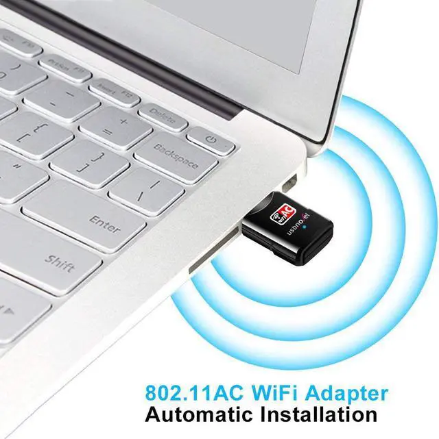 Alt view image 4 of 7 - USB WiFi Adapter for PC 600Mbps Dual Band WiFi USB 802.11AC WiFi Adapter for PC Desktop Laptop 2.4GHz 5GHz USB WiFi Dongle Wireless Network Card Adapter Support Windows10/8/7/XP Mac OS 10.9-10.15