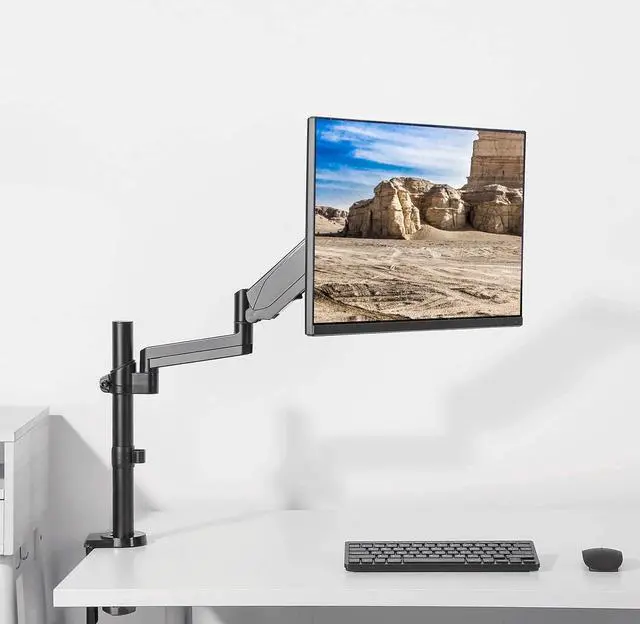 Alt view image 6 of 7 - WALI Premium Single LCD Monitor Desk Mount Fully Adjustable Gas Spring Stand for Display 17-32 inch, 17.6lbs Weight Capacity GSDM001