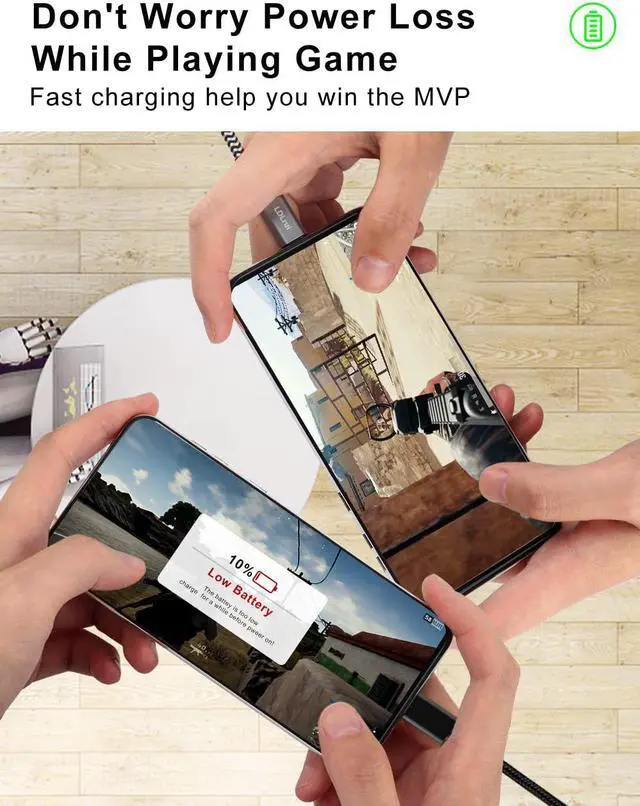 Alt view image 6 of 7 - USB C Cable 10Gbps Data Transfer 6ft, LDLrui USB 3.2 Gen 2 High Speed Data Cable, 3.1A Type C Fast Charging Cord for Samsung Galaxy S21/S20/S10/Note 20, iPhone 15 Pro Max, PS5 Controller, Android Auto