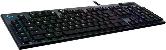 Main image of G815 LIGHTSYNC RGB Mechanical Gaming Keyboard with Low Profile GL Clicky key switch, 5 programmable G-keys, USB Passthrough, dedicated media control - Clicky,Black