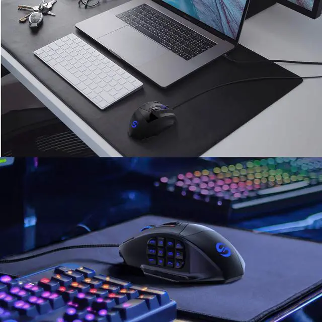 Alt view image 7 of 7 - UtechSmart Venus Gaming Mouse RGB Wired, 16400 DPI High Precision Laser Programmable MMO Computer Gaming Mice [IGN's Recommendation]
