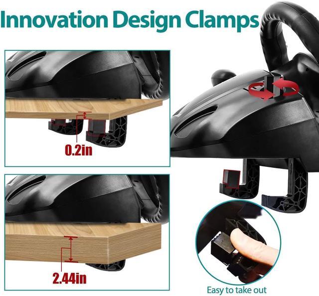 Alt view image 5 of 7 - Gaming Racing Wheel Xbox One Steering Wheels Driving Sim Car Simulator Volante PC Pedals and Paddle Shifters for PC, Xbox Series X S, Xbox360, PS4, PS3, Switch, Android TV