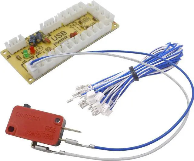 Alt view image 2 of 5 - SJJX 2 Player HAPP Style Zero Delay Generic Game Controller USB to Joystick for MAME & Raspberry Pi 1/2/3 RetroPie DIY Projects