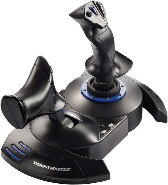 Alt view image 2 of 7 - THRUSTMASTER T.Flight HOTAS 4 (Compatible with PS5, PS4 and PC) & TFRP Rudder Pedals for Flight Simulators