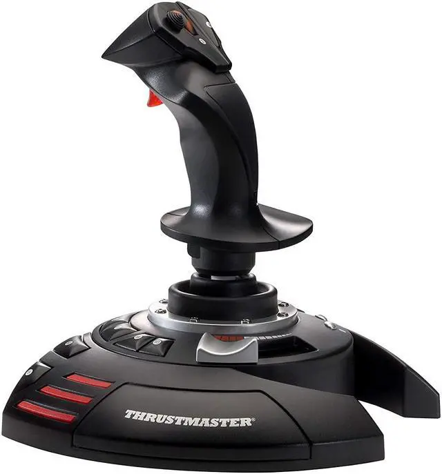 Main image of Thrustmaster T-Flight Stick X USB Ergonomic Flight Sim Joystick - PC | Plug and play, adjustable resistance, twist rudder, detachable throttle, 12 programmable buttons, weighted base, presets