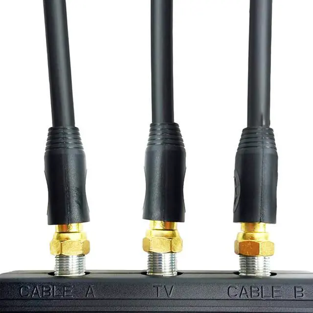 Alt view image 7 of 7 - STEREN Network Switch - Coax Splitter 2 Way - Antenna Splitter - Manual Transfer Switch - Coax Cable Splitter 2 Way - Coaxial Cable Adapter for TV - 2 Way Coax AB Switch for TV - 1 Pack 200-315