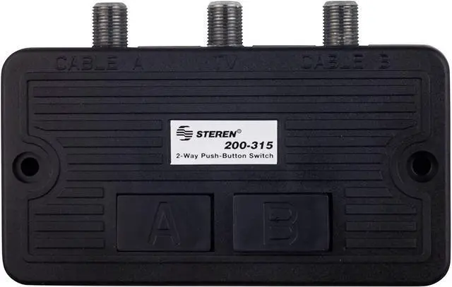 Alt view image 4 of 7 - STEREN Network Switch - Coax Splitter 2 Way - Antenna Splitter - Manual Transfer Switch - Coax Cable Splitter 2 Way - Coaxial Cable Adapter for TV - 2 Way Coax AB Switch for TV - 1 Pack 200-315