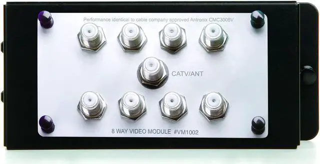 Main image of Legrand - OnQ 1X8 Enhanced Passive Video Splitter, Coaxial Cable Splitter for Quality Video, Cable Splitter Approved for Digital Cable, HDTV, and High-Speed Internet, 1GHz, VM1002