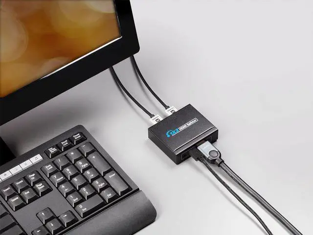 Alt view image 12 of 12 - Monoprice Blackbird 4K Mini 1x2 HDMI Splitter | USB-Powered, 4K Ultra HD, 1080p @60Hz
