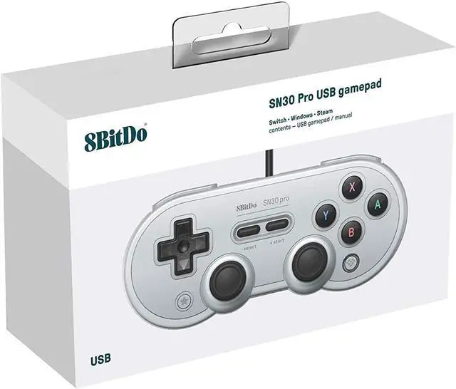 Alt view image 2 of 7 - 8Bitdo Sn30 Pro USB Wired Gamepad for Switch, Windows & Raspberry Pi(Gray Edition)