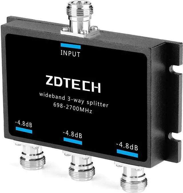 Alt view image 6 of 7 - South City Mall WideBand 3-Way Splitter with N-Female Connectors 50 Ohm Signal Splitter for 3G/4G/LTE(698-2700MHz)