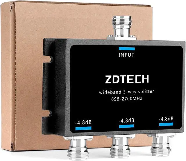 Alt view image 5 of 7 - South City Mall WideBand 3-Way Splitter with N-Female Connectors 50 Ohm Signal Splitter for 3G/4G/LTE(698-2700MHz)