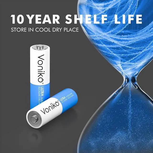 Alt view image 3 of 6 - Voniko - Premium Grade AA Batteries - (200 Pack) - Alkaline Double A Battery - Ultra Long-Lasting, Leakproof 1.5v Batteries - 10-Year Shelf Life