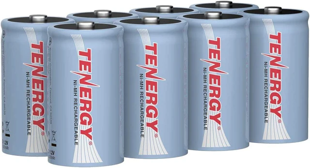 Main image of Tenergy D Rechargeable Batteries, 10000mAh NiMH D Size Battery, 8-Pack