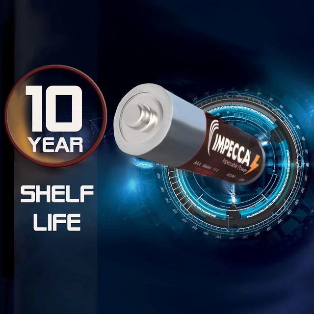 Alt view image 3 of 7 - IMPECCA AA and AAA Batteries Combo (54-Count) High Performance All Purpose Alkaline Batteries, Maximum Power 10-Year Shelf Life Long Lasting Batteries 1.5 Volt LR3/LR6, 30-AA + 24-AAA = 54 Pack