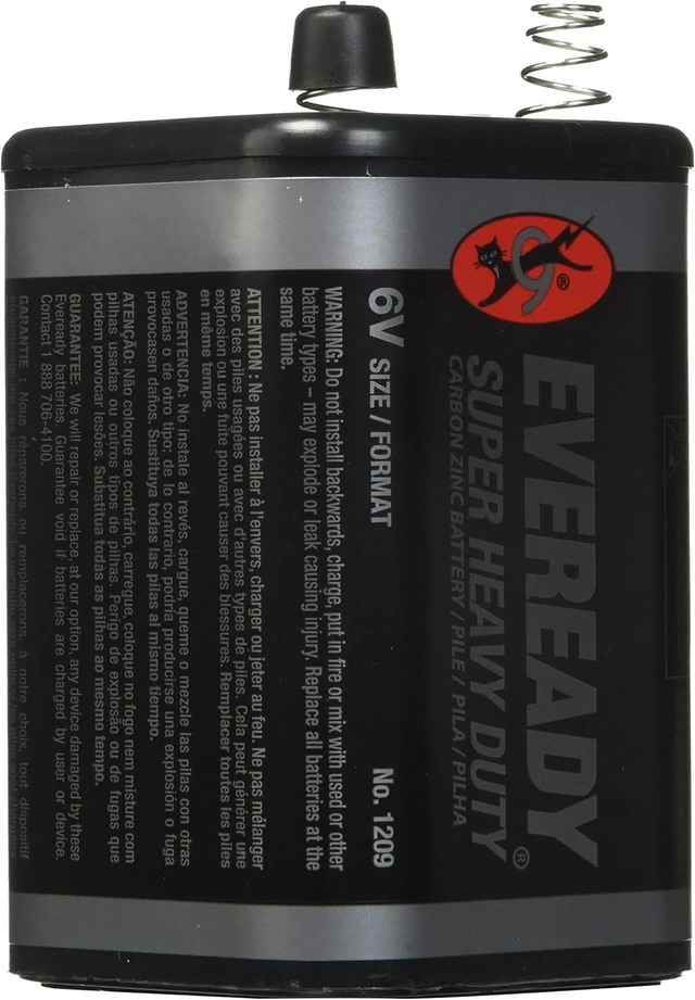 Alt view image 2 of 7 - Eveready Super Heavy Duty 1209 6 Volt Spring Lantern Battery (Pack of 4)