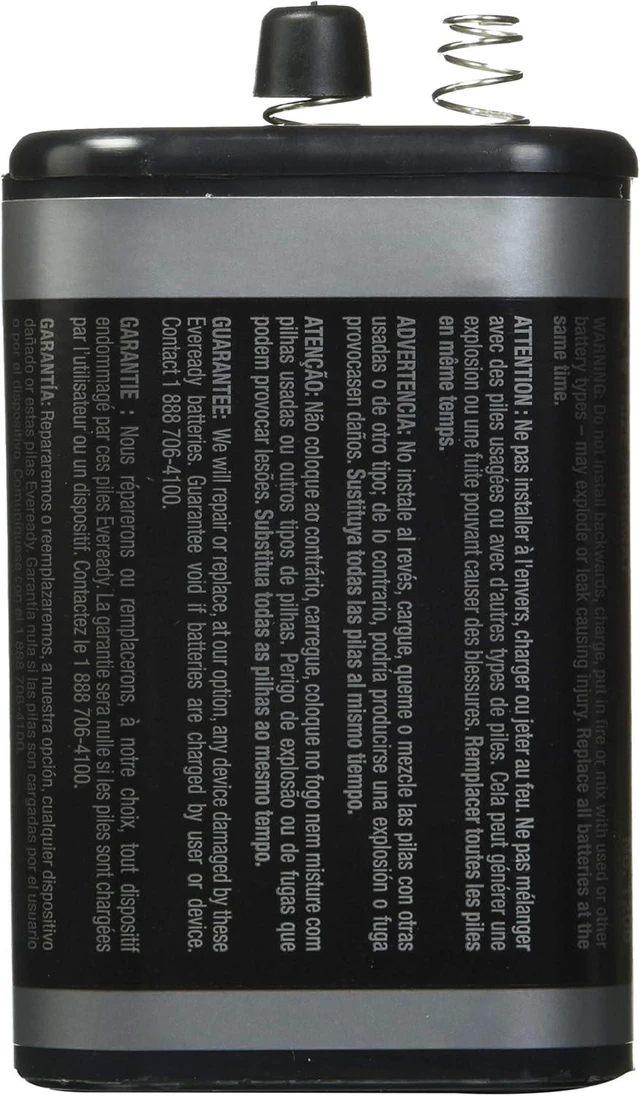 Alt view image 3 of 7 - Eveready Super Heavy Duty 1209 6 Volt Spring Lantern Battery (Pack of 4)