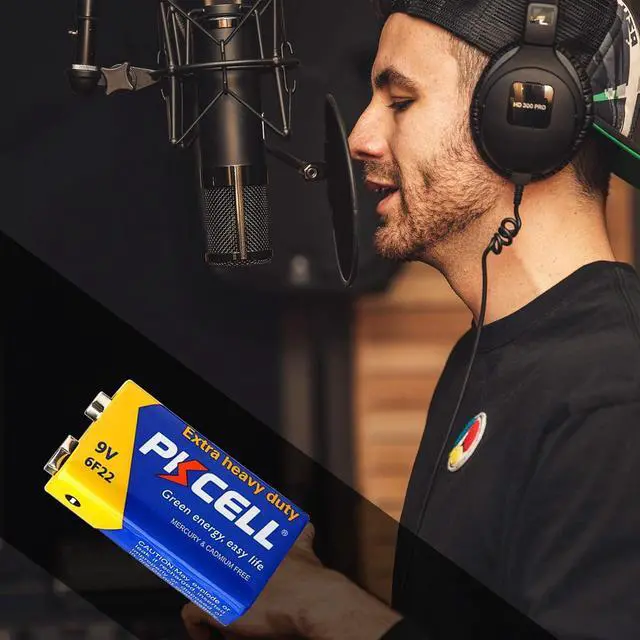 Alt view image 6 of 7 - 9V Dry Battery (100 Count) Ultra Long-Lasting 9 Volt Carbon Zinc Battery, 3-Year Shelf Life, Leak-Proof 9V Battery for Smoke Detectors