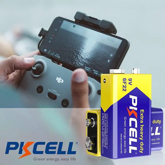 Alt view image 7 of 7 - 9V 6F22 Batteries High-Power Batteries Long Battery Life 9 Volt Carbon Batteries 3 Years Shelf Life, Leak-Proof 9V Batteries Suitable for Smoke Detectors and Other Electronic Products (24-Counts)