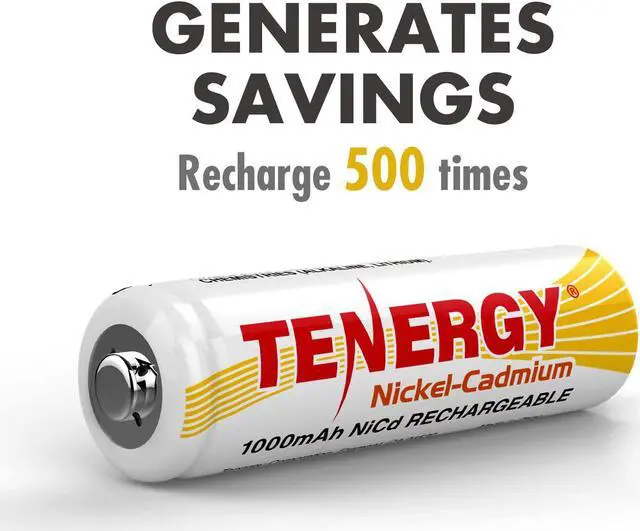 Alt view image 5 of 7 - Tenergy Rechargeable NiCd Battery 1000mAh 1.2V AA Battery Pack for Solar Lights, Garden Lights, 48 Pack