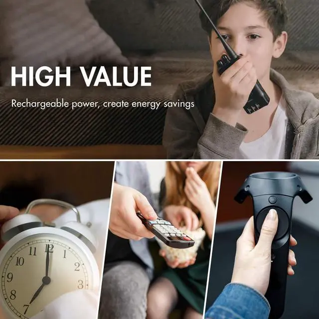 Alt view image 4 of 7 - Tenergy AA Rechargeable Battery, High Capacity 2500mAh NiMH AA Battery, 1.2V Double A Batteries, 12 Pack