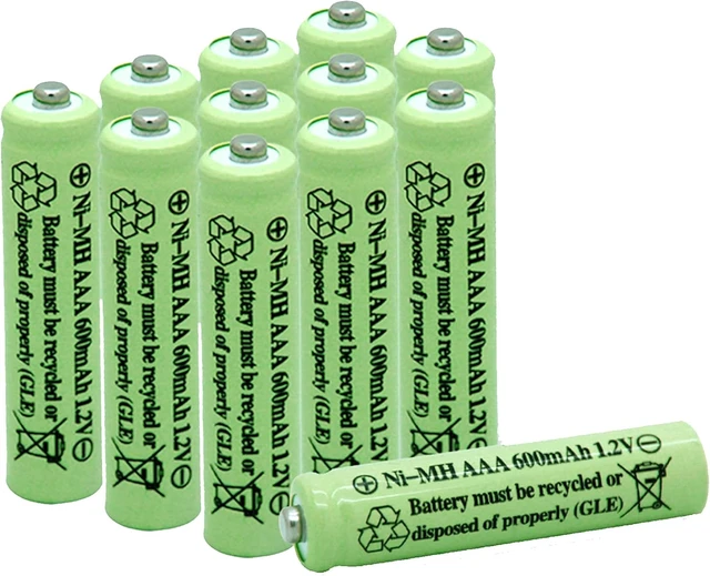 Alt view image 2 of 7 - Solar Light Batteries AAA Triple A NIMH 600mAh 1.2V Rechargeable for Garden Lights Remotes Mice(12Pcs)