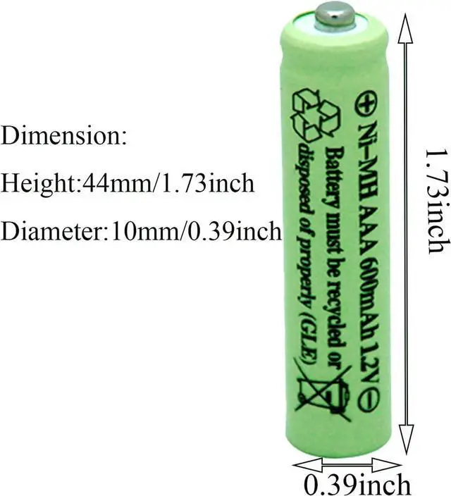 Alt view image 3 of 7 - Solar Light Batteries AAA Triple A NiMH 600mAh 1.2V Rechargeable for Garden Solar Lights Remotes Mice(20Pcs)