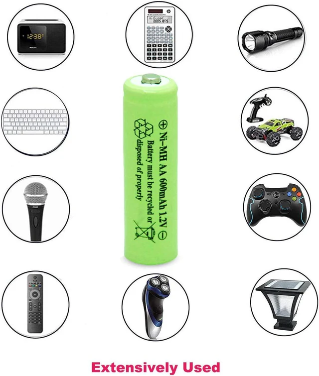 Alt view image 4 of 7 - Solar Light AA Ni-mh 600mAh 1.2V Rechargable Batteries AA Rechargeable Batteries for for Solar Lights (20 Pack)