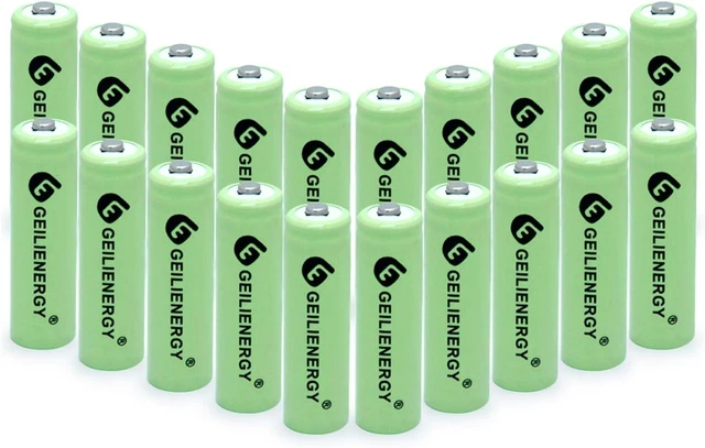 Alt view image 7 of 7 - AA Ni-MH 600mAh 1.2V Rechargable Solar Light Batteries for Outdoor Solar Lamps Garden Lights Remotes Mice(20Pcs)