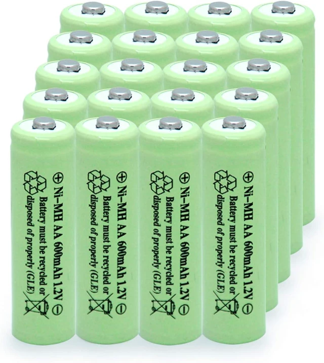Alt view image 5 of 7 - AA Ni-MH 600mAh 1.2V Rechargable Solar Light Batteries for Outdoor Solar Lamps Garden Lights Remotes Mice(20Pcs)