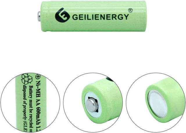 Alt view image 3 of 7 - AA Ni-MH 600mAh 1.2V Rechargable Solar Light Batteries for Outdoor Solar Lamps Garden Lights Remotes Mice(20Pcs)